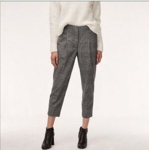 Aritzia Wilfred Glen-Check Wool Cashmere Chambery Pant size 2
